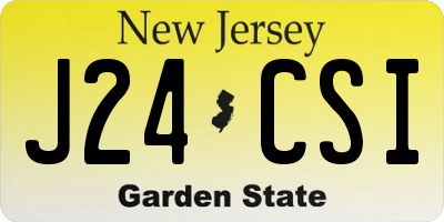 NJ license plate J24CSI