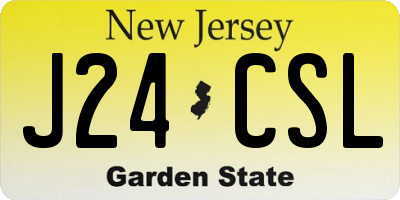NJ license plate J24CSL