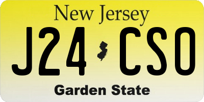 NJ license plate J24CSO