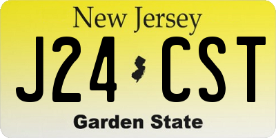 NJ license plate J24CST