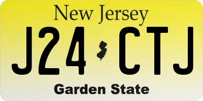 NJ license plate J24CTJ