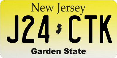 NJ license plate J24CTK