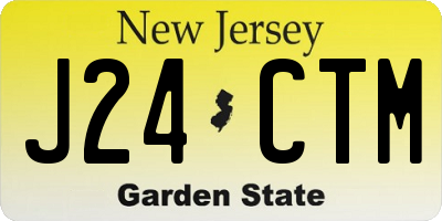 NJ license plate J24CTM