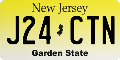 NJ license plate J24CTN