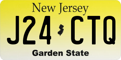NJ license plate J24CTQ