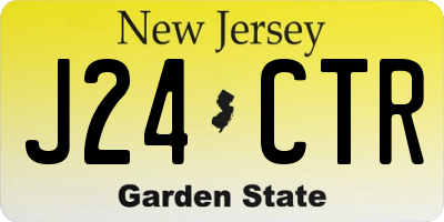 NJ license plate J24CTR