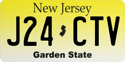 NJ license plate J24CTV
