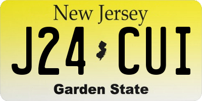 NJ license plate J24CUI