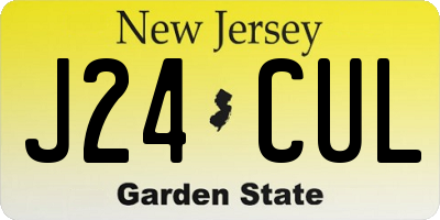 NJ license plate J24CUL