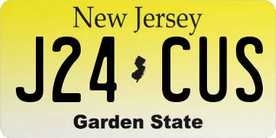 NJ license plate J24CUS