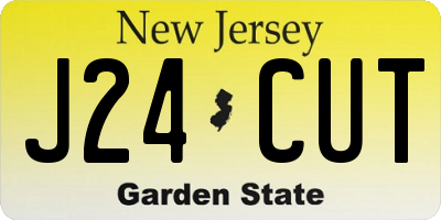 NJ license plate J24CUT