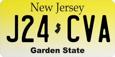NJ license plate J24CVA