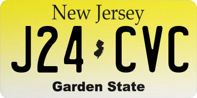 NJ license plate J24CVC