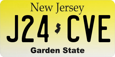 NJ license plate J24CVE