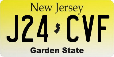 NJ license plate J24CVF