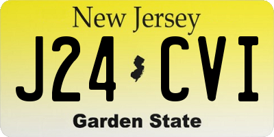 NJ license plate J24CVI