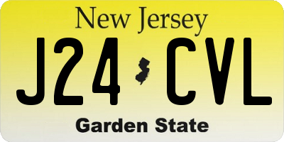 NJ license plate J24CVL