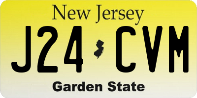 NJ license plate J24CVM