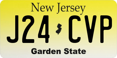 NJ license plate J24CVP