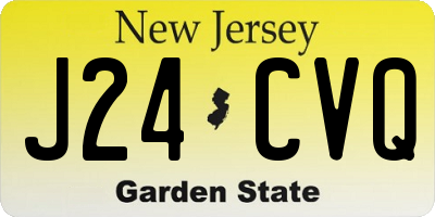 NJ license plate J24CVQ