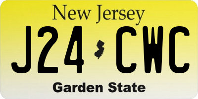 NJ license plate J24CWC