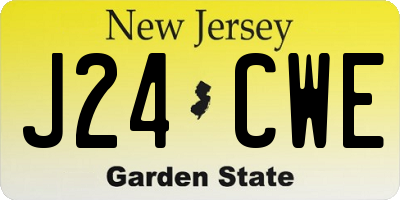 NJ license plate J24CWE