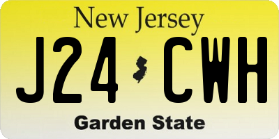 NJ license plate J24CWH