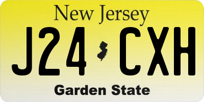 NJ license plate J24CXH
