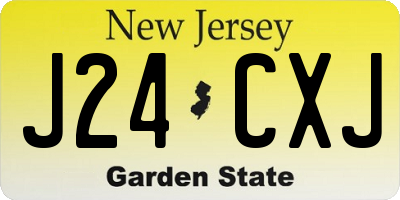 NJ license plate J24CXJ