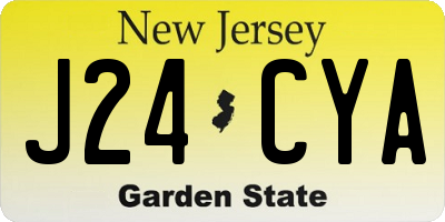 NJ license plate J24CYA