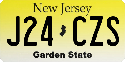 NJ license plate J24CZS
