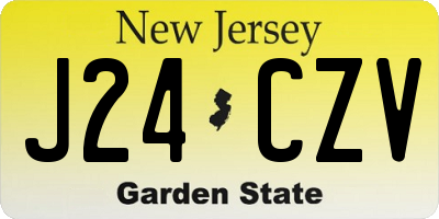 NJ license plate J24CZV