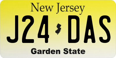 NJ license plate J24DAS