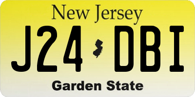 NJ license plate J24DBI