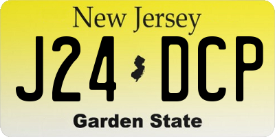 NJ license plate J24DCP
