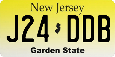 NJ license plate J24DDB