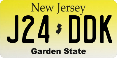 NJ license plate J24DDK