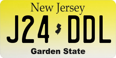 NJ license plate J24DDL