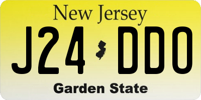 NJ license plate J24DDO