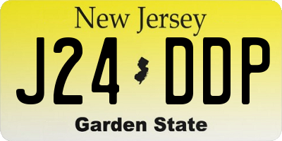 NJ license plate J24DDP