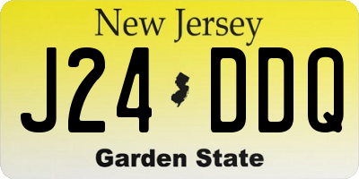 NJ license plate J24DDQ