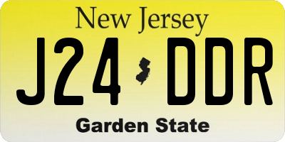 NJ license plate J24DDR