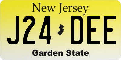 NJ license plate J24DEE