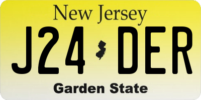 NJ license plate J24DER
