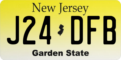 NJ license plate J24DFB
