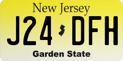 NJ license plate J24DFH