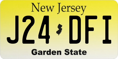 NJ license plate J24DFI