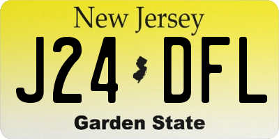 NJ license plate J24DFL