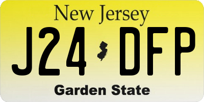 NJ license plate J24DFP
