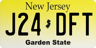 NJ license plate J24DFT